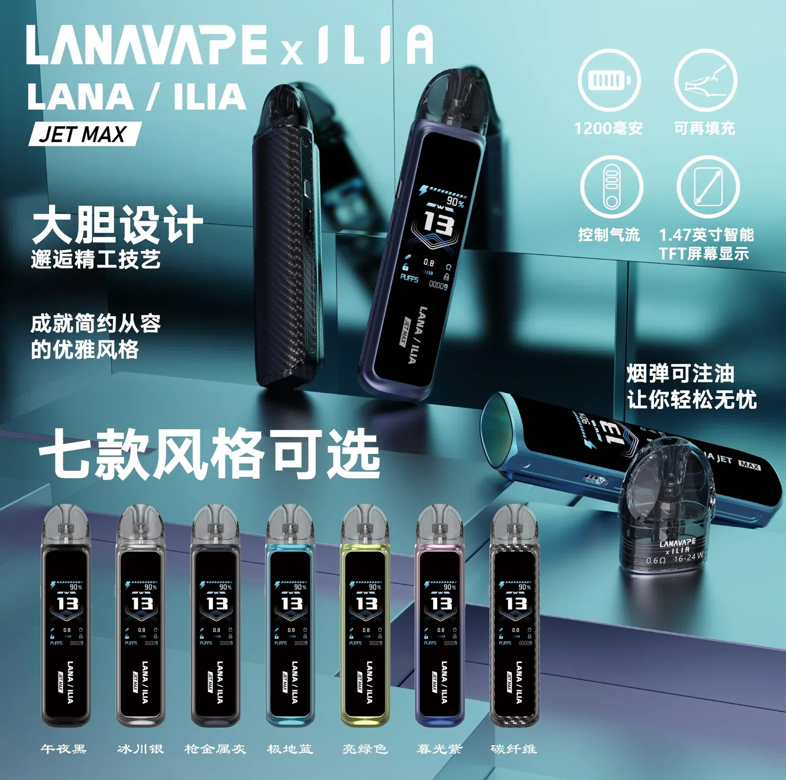 LANA Jet Max 注油式電子煙主機推薦|口感細膩・續航強勁:圖片 2